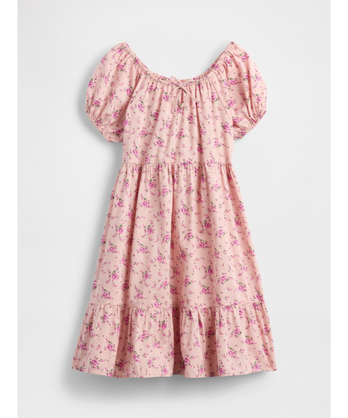 GAP（ギャップ）の「パフスリーブ ティアードワンピース (キッズ)（ワンピース・キッズ・ピンク・110cm/130cm/140cm/160cm/150cm/120cm）」の2枚目の写真