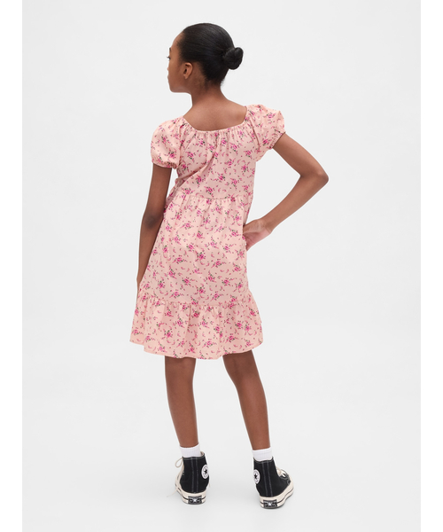 GAP（ギャップ）の「パフスリーブ ティアードワンピース (キッズ)（ワンピース・キッズ・ピンク・110cm/130cm/140cm/160cm/150cm/120cm）」の3枚目の写真