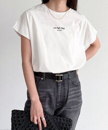 fredy emue | 袖折り返しちびロゴTシャツ(Tシャツ/カットソー)