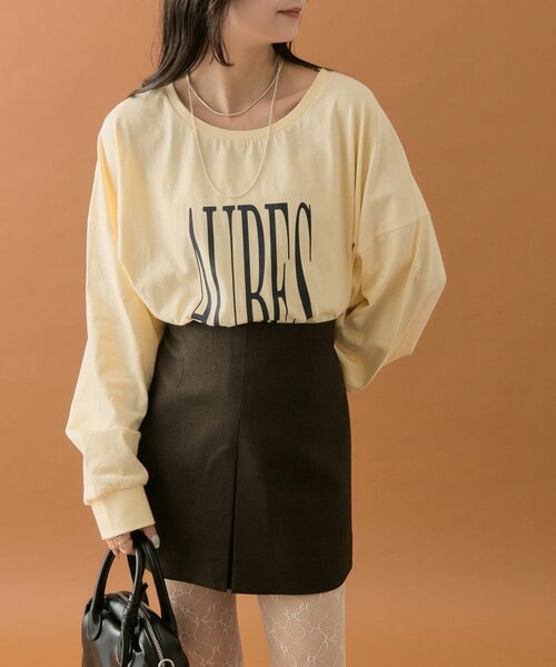 mystic（ミスティック）の「≪1.15(THU)～1.18(SUN)限定価格≫【４色展開◎】BIGロゴロングTシャツ（Tシャツ/カットソー・レディース・オフホワイト/チャコールグレー/ピンク/イエロー・FREE）」の21枚目の写真