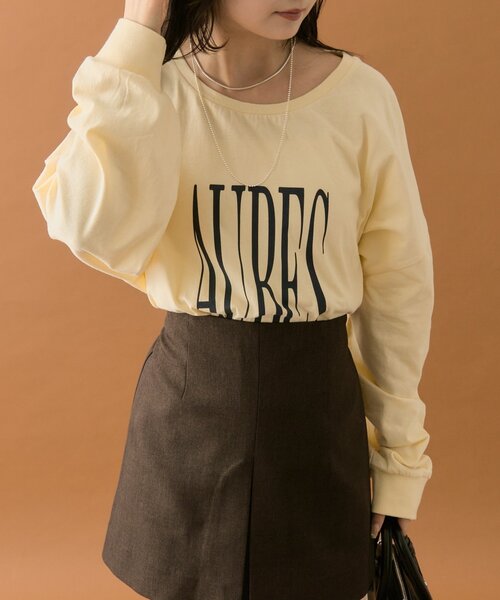 mystic（ミスティック）の「≪1.15(THU)～1.18(SUN)限定価格≫【４色展開◎】BIGロゴロングTシャツ（Tシャツ/カットソー・レディース・オフホワイト/チャコールグレー/ピンク/イエロー・FREE）」の20枚目の写真