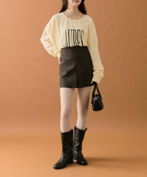 mystic（ミスティック）の「≪1.15(THU)～1.18(SUN)限定価格≫【４色展開◎】BIGロゴロングTシャツ（Tシャツ/カットソー・レディース・オフホワイト/チャコールグレー/ピンク/イエロー・FREE）」の18枚目の写真