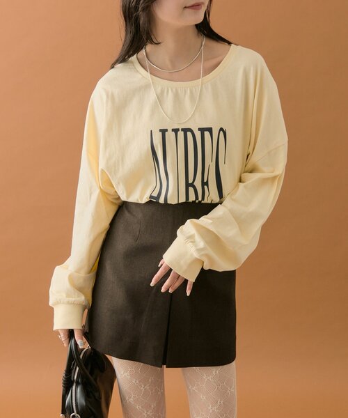 mystic（ミスティック）の「≪1.15(THU)～1.18(SUN)限定価格≫【４色展開◎】BIGロゴロングTシャツ（Tシャツ/カットソー・レディース・オフホワイト/チャコールグレー/ピンク/イエロー・FREE）」の16枚目の写真