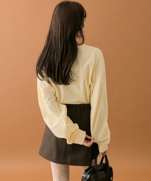 mystic（ミスティック）の「≪1.15(THU)～1.18(SUN)限定価格≫【４色展開◎】BIGロゴロングTシャツ（Tシャツ/カットソー・レディース・オフホワイト/チャコールグレー/ピンク/イエロー・FREE）」の14枚目の写真