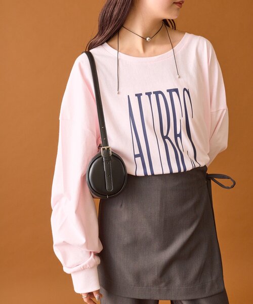 mystic（ミスティック）の「≪1.15(THU)～1.18(SUN)限定価格≫【４色展開◎】BIGロゴロングTシャツ（Tシャツ/カットソー・レディース・オフホワイト/チャコールグレー/ピンク/イエロー・FREE）」の13枚目の写真