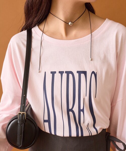 mystic（ミスティック）の「≪1.15(THU)～1.18(SUN)限定価格≫【４色展開◎】BIGロゴロングTシャツ（Tシャツ/カットソー・レディース・オフホワイト/チャコールグレー/ピンク/イエロー・FREE）」の12枚目の写真