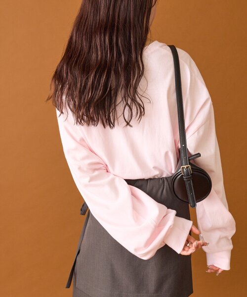 mystic（ミスティック）の「≪1.15(THU)～1.18(SUN)限定価格≫【４色展開◎】BIGロゴロングTシャツ（Tシャツ/カットソー・レディース・オフホワイト/チャコールグレー/ピンク/イエロー・FREE）」の7枚目の写真