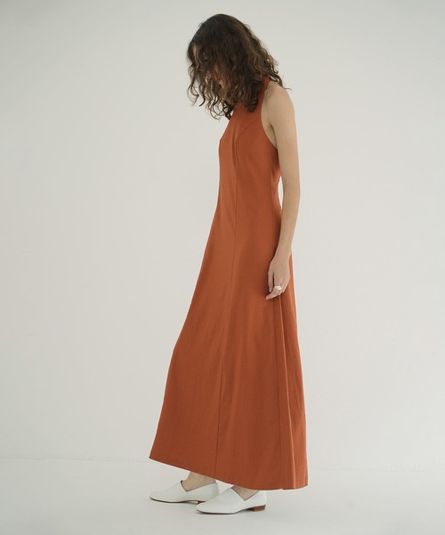 CLANE(クラネ)の「HALTER LONG ONEPIECE(ワンピース・レディース・ブラック/オレンジ・0/2/1)」の10枚目の写真