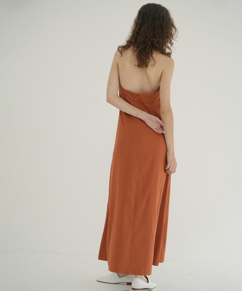 CLANE(クラネ)の「HALTER LONG ONEPIECE(ワンピース・レディース・ブラック/オレンジ・0/2/1)」の6枚目の写真