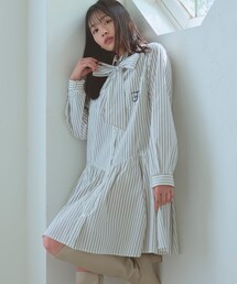 【2WAY】リボンタイシャツ ワンピース