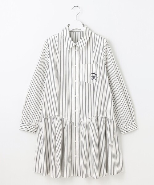 Feroux(フェルゥ)の「【2WAY】リボンタイシャツ ワンピース(ワンピース・レディース・ホワイト系1/グレー系・MEDIUM/SMALL)」の21枚目の写真