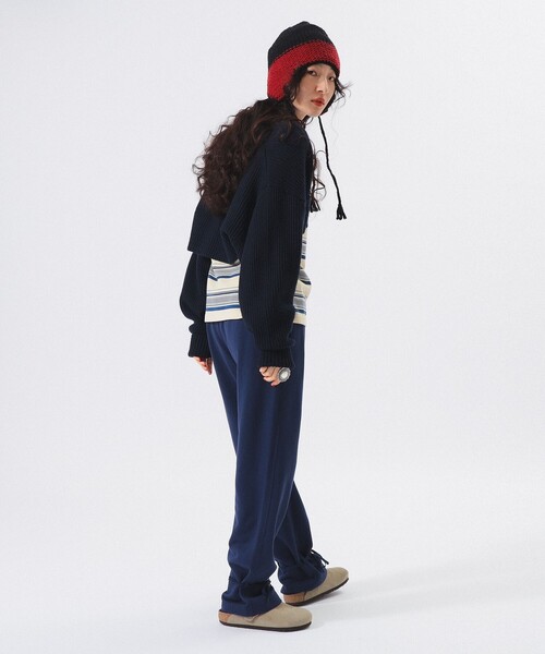 BEAMS BOY（ビームスボーイ）の「【1/15再値下げ】ヘム アレンジ スウェットパンツ（スウェットパンツ・レディース・ナチュラル/ネイビー・2/1）」の14枚目の写真