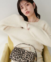 natural couture（ナチュラルクチュール）の「畦編みブークレスクエアニット（ニット/セーター・レディース）」