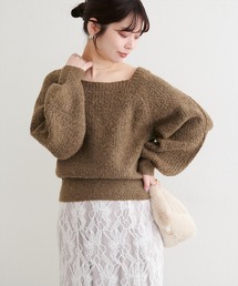 natural couture（ナチュラルクチュール）の「畦編みブークレスクエアニット（ニット/セーター）」