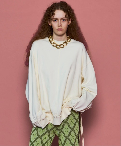 MAISON SPECIAL（メゾンスペシャル）の「Multiway Zip Oversized Sweatshirt/マルチウェイジップオーバーサイズスウェット■セットアップ対応■（スウェット・レディース・チャコールグレー/オフホワイト/ブルー/グリーン・FREE）」の2枚目の写真