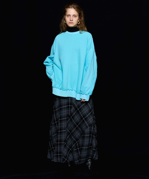 MAISON SPECIAL（メゾンスペシャル）の「Multiway Zip Oversized Sweatshirt/マルチウェイジップオーバーサイズスウェット■セットアップ対応■（スウェット・レディース・チャコールグレー/オフホワイト/ブルー/グリーン・FREE）」の5枚目の写真
