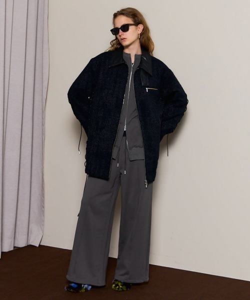 MAISON SPECIAL（メゾンスペシャル）の「Multiway Zip Oversized Sweatshirt/マルチウェイジップオーバーサイズスウェット■セットアップ対応■（スウェット・レディース・チャコールグレー/オフホワイト/ブルー/グリーン・FREE）」の8枚目の写真