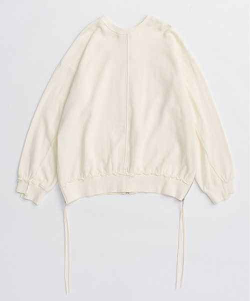 MAISON SPECIAL（メゾンスペシャル）の「Multiway Zip Oversized Sweatshirt/マルチウェイジップオーバーサイズスウェット■セットアップ対応■（スウェット・レディース・チャコールグレー/オフホワイト/ブルー/グリーン・FREE）」の13枚目の写真