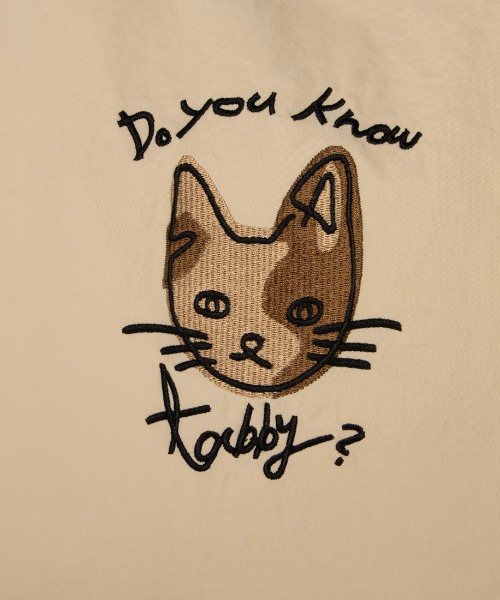 cache cache(カシュ カシュ)の「カシュカシュ cachecache / アニマルドローイング刺繍ナイロントート(トートバッグ・レディース・ベージュ系その他/ピンク/ベージュ/ブラック・FREE)」の6枚目の写真