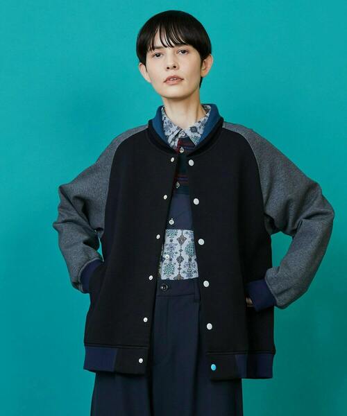 FRAPBOIS（フラボア）の「ツースト ブルゾン（ブルゾン・レディース・ネイビー/ブラック・2/1）」の2枚目の写真