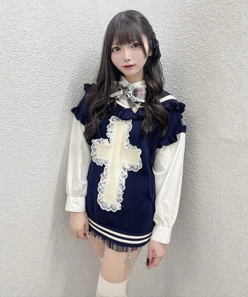 Jamie エーエヌケー（ジェイミーエーエヌケー）の「はとめいっぱいプリーツスカパン（スカート・レディース・ブラック/A・M）」の15枚目の写真