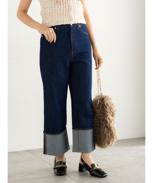 Te chichi（テチチ）の「ロールアップハイウエストデニムパンツ（デニムパンツ・レディース・ブラック/インディゴブルー・マルチサイズ）」の13枚目の写真