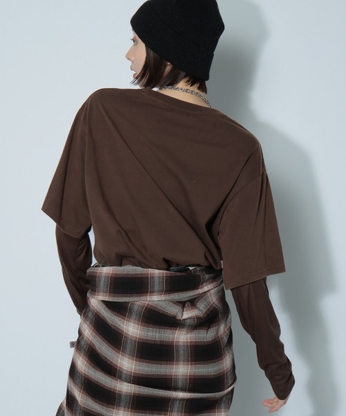 PAGEBOY（ページボーイ）の「フルーツレイヤードスリーブロンT（Tシャツ/カットソー・レディース・ブラック/オフホワイト/ブラウン・FREE）」の22枚目の写真