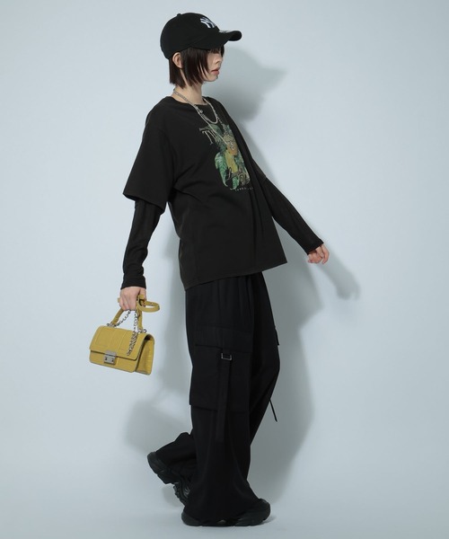 PAGEBOY（ページボーイ）の「フルーツレイヤードスリーブロンT（Tシャツ/カットソー・レディース・ブラック/オフホワイト/ブラウン・FREE）」の12枚目の写真