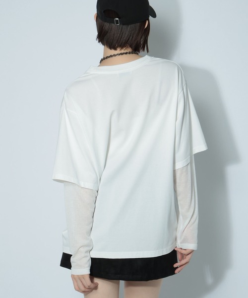 PAGEBOY（ページボーイ）の「フルーツレイヤードスリーブロンT（Tシャツ/カットソー・レディース・ブラック/オフホワイト/ブラウン・FREE）」の10枚目の写真