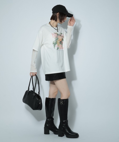 PAGEBOY（ページボーイ）の「フルーツレイヤードスリーブロンT（Tシャツ/カットソー・レディース・ブラック/オフホワイト/ブラウン・FREE）」の5枚目の写真