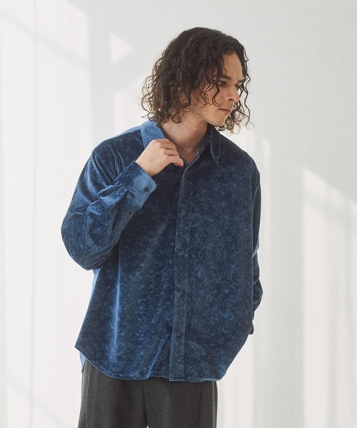 セール】Various loose shirts -velor- / バリアスルーズシャツ-ベロア