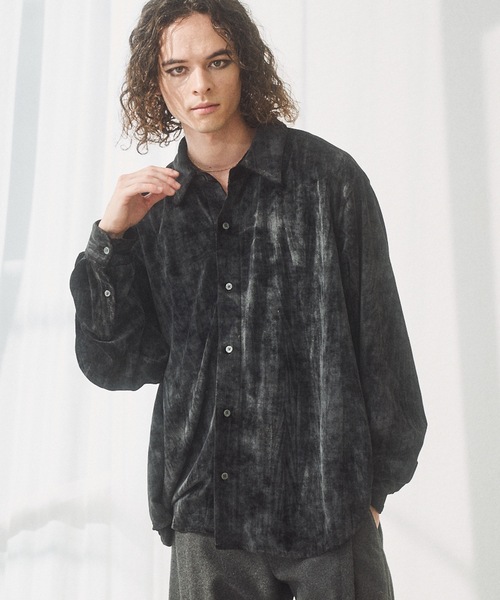 セール】Various loose shirts -velor- / バリアスルーズシャツ-ベロア