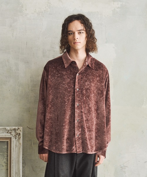 セール】Various loose shirts -velor- / バリアスルーズシャツ-ベロア