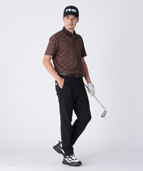 PING APPAREL】全方向ストレッチ ダブルフェイスヒザ切替テーパード