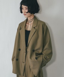 ANOTHER S（アナザーエス）の「セットアップ可ヘザーエステル袖折り返しジャケット（テーラードジャケット）」