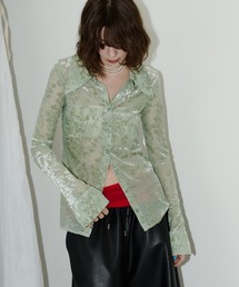 Sheer opal slim fit shirt / シアーオパールスリムフィットシャツ