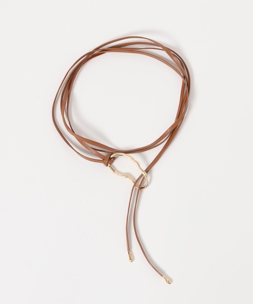 Andemiu（アンデミュウ）の「メタルベルトチャーム584550（ベルト・レディース・ブラウン/ブラック・FREE）」の9枚目の写真