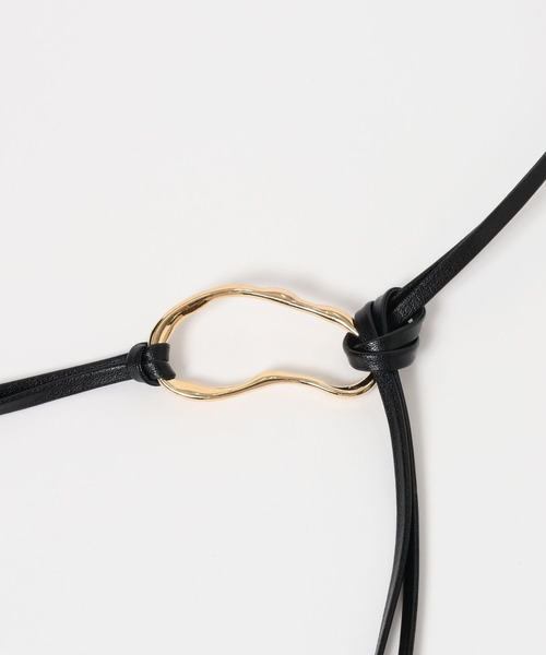 Andemiu（アンデミュウ）の「メタルベルトチャーム584550（ベルト・レディース・ブラウン/ブラック・FREE）」の4枚目の写真