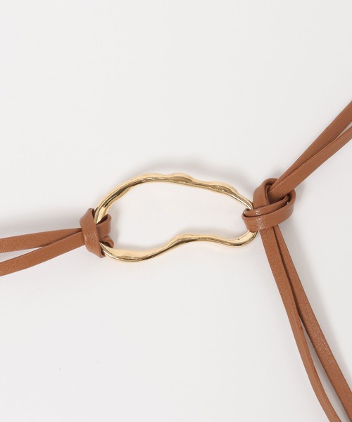 Andemiu（アンデミュウ）の「メタルベルトチャーム584550（ベルト・レディース・ブラウン/ブラック・FREE）」の3枚目の写真