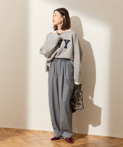 journal standard L'essage(ジャーナルスタンダードレサージュ)の「ウールツイルイージーパンツ(スラックス・レディース・チャコールグレー/ブラック・36/38)」の18枚目の写真