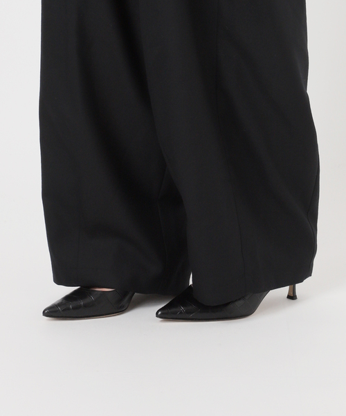 journal standard L'essage(ジャーナルスタンダードレサージュ)の「ウールツイルイージーパンツ(スラックス・レディース・チャコールグレー/ブラック・36/38)」の5枚目の写真