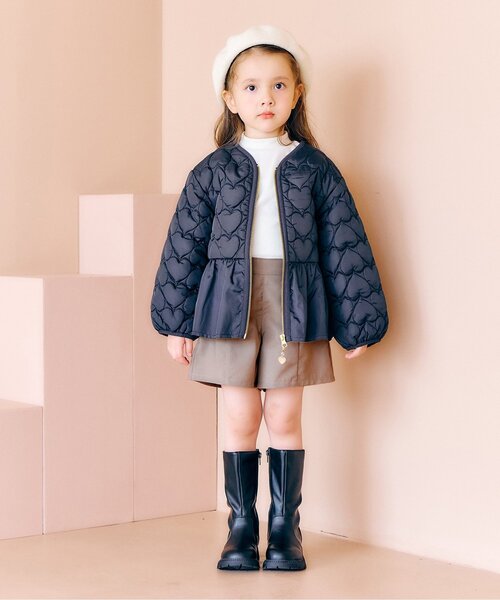 apres les cours（アプレレクール）の「【ジュニア対応】ハートポケットショートパンツ（その他パンツ・キッズ・ベージュ/インディゴブルー/チェック・90/100/110/120/80/130/140）」の6枚目の写真