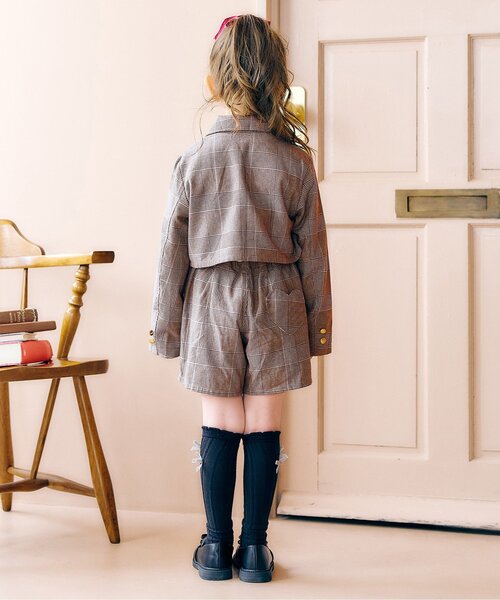 apres les cours（アプレレクール）の「【ジュニア対応】ハートポケットショートパンツ（その他パンツ・キッズ・ベージュ/インディゴブルー/チェック・90/100/110/120/80/130/140）」の10枚目の写真