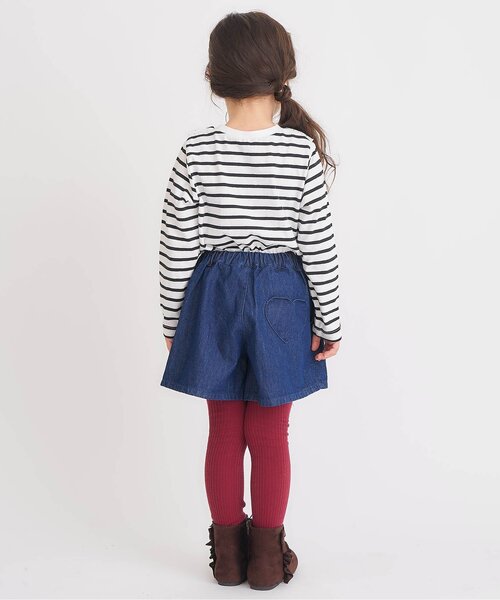 apres les cours（アプレレクール）の「【ジュニア対応】ハートポケットショートパンツ（その他パンツ・キッズ・ベージュ/インディゴブルー/チェック・90/100/110/120/80/130/140）」の17枚目の写真