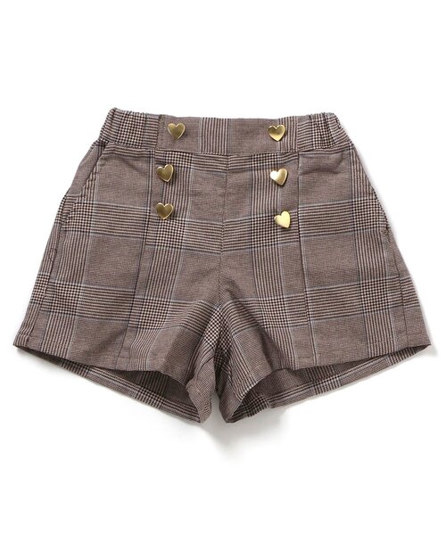 apres les cours（アプレレクール）の「【ジュニア対応】ハートポケットショートパンツ（その他パンツ・キッズ・ベージュ/インディゴブルー/チェック・90/100/110/120/80/130/140）」の22枚目の写真