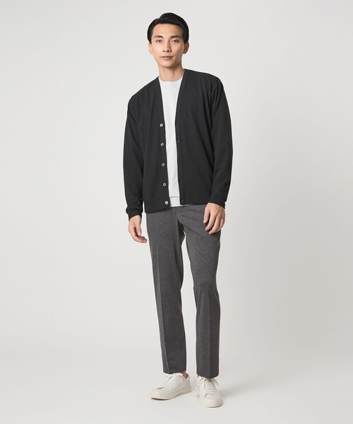 green label relaxing（グリーンレーベルリラクシング）の「エブリット ナイロンレーヨンポリウレタン ジャージー カルゼ スタンダード スラックス（スラックス・メンズ・ブラック/グレー系・M/S/XL/L）」の7枚目の写真