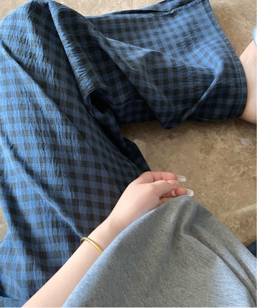 SHEPP（シープ）の「【お気に入り数4200人突破！】リラックスセミワイドイージーパンツ（その他パンツ・レディース・グリーン系カモフラージュ/チェック/ドット/ホワイト・M/L）」の13枚目の写真