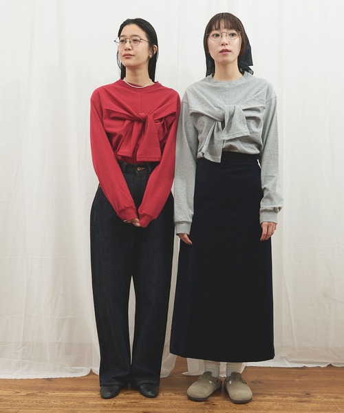 fig London(フィグロンドン)の「VELVET skirt(スカート・レディース・ブラック/ネイビー・1/0)」の8枚目の写真