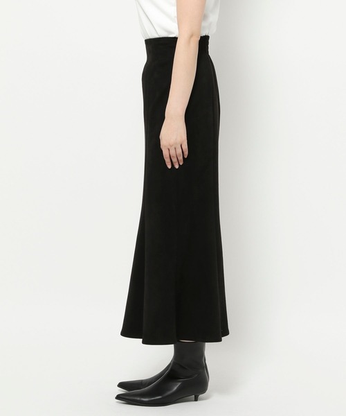 新品タグ付き⭐︎オーラリー⭐︎スリットウールモヘヤブラックロングスカート 洗える】ソフトオーガンジー タック スカート（SKWOGM0412