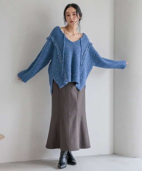 LOWRYS FARM（ローリーズファーム）の「ウールライクマーメイドスカート 580753（スカート・レディース・ブラウン/チャコールグレー/ブラック/アイボリー・SMALL/MEDIUM/LARGE）」の21枚目の写真